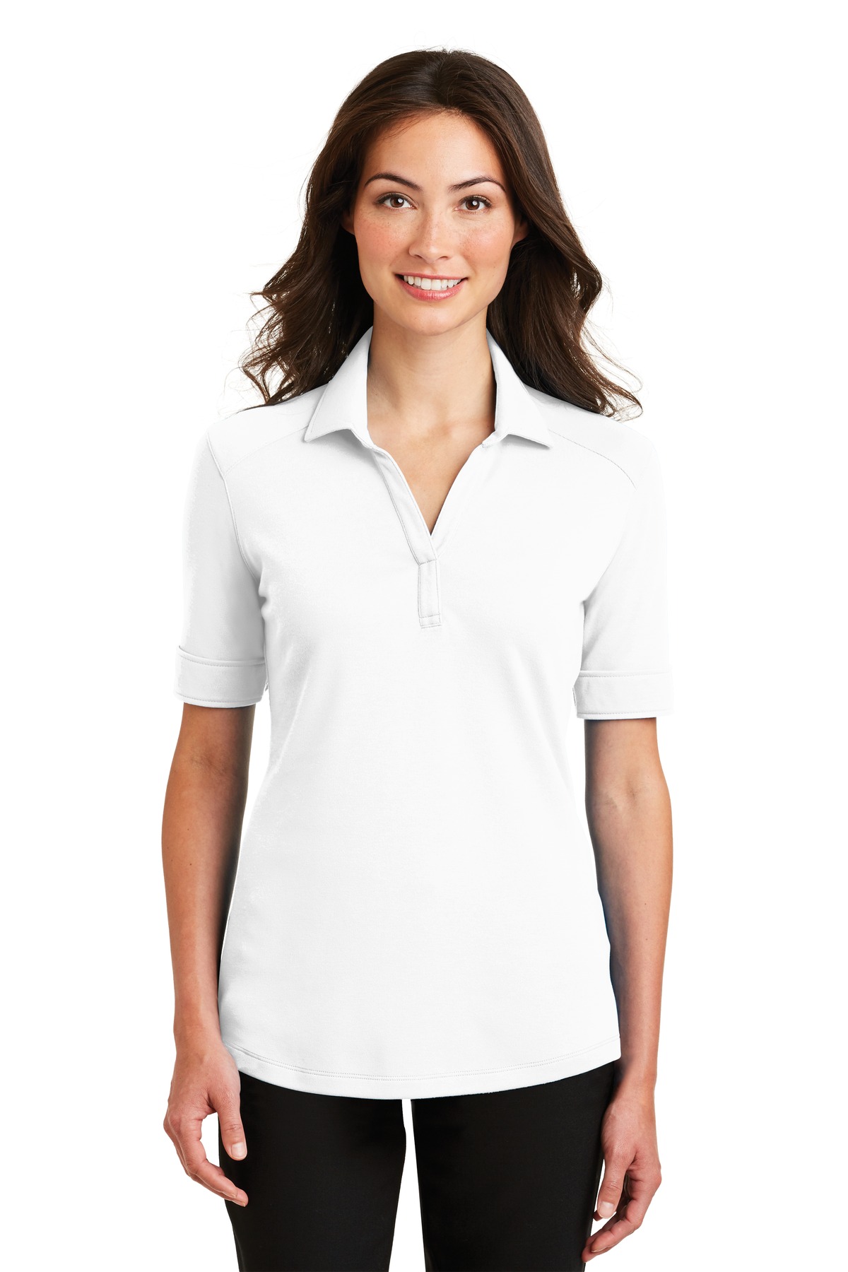L5200 Port Authority Ladies Silk Touch Interlock Performance Polo L5200 Port Authority Ladies Silk Touch Interlock Performance Polo