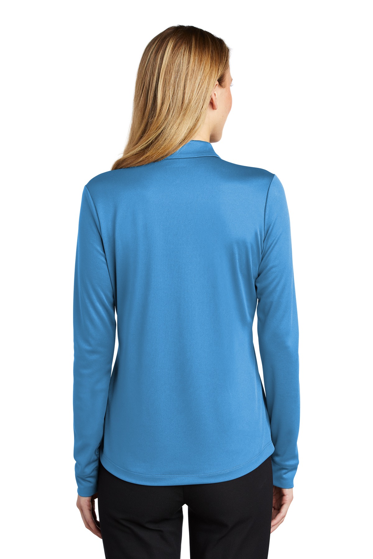 L540LS Port Authority Ladies Silk Touch Performance Long Sleeve Polo. - Back Image