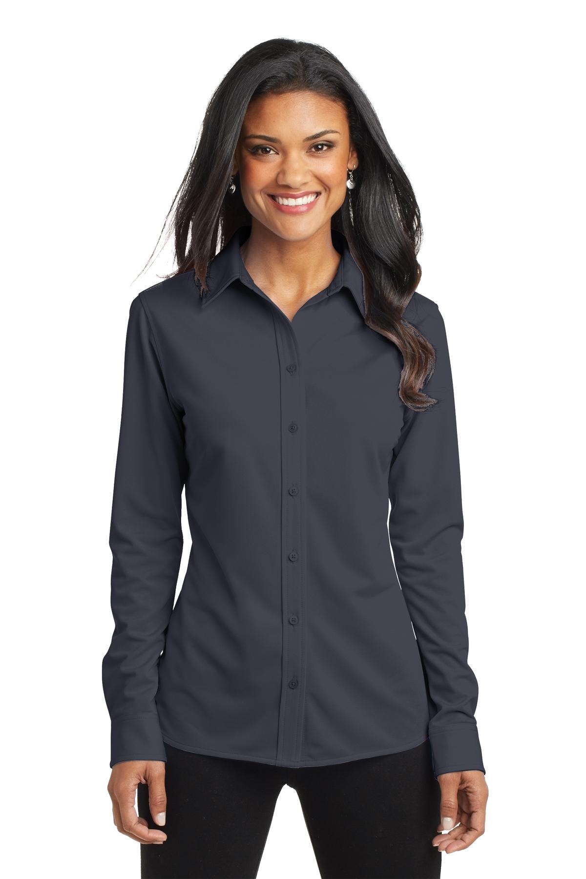 L570 Port Authority Ladies Dimension Knit Dress Shirt. L570 Port Authority Ladies Dimension Knit Dress Shirt.