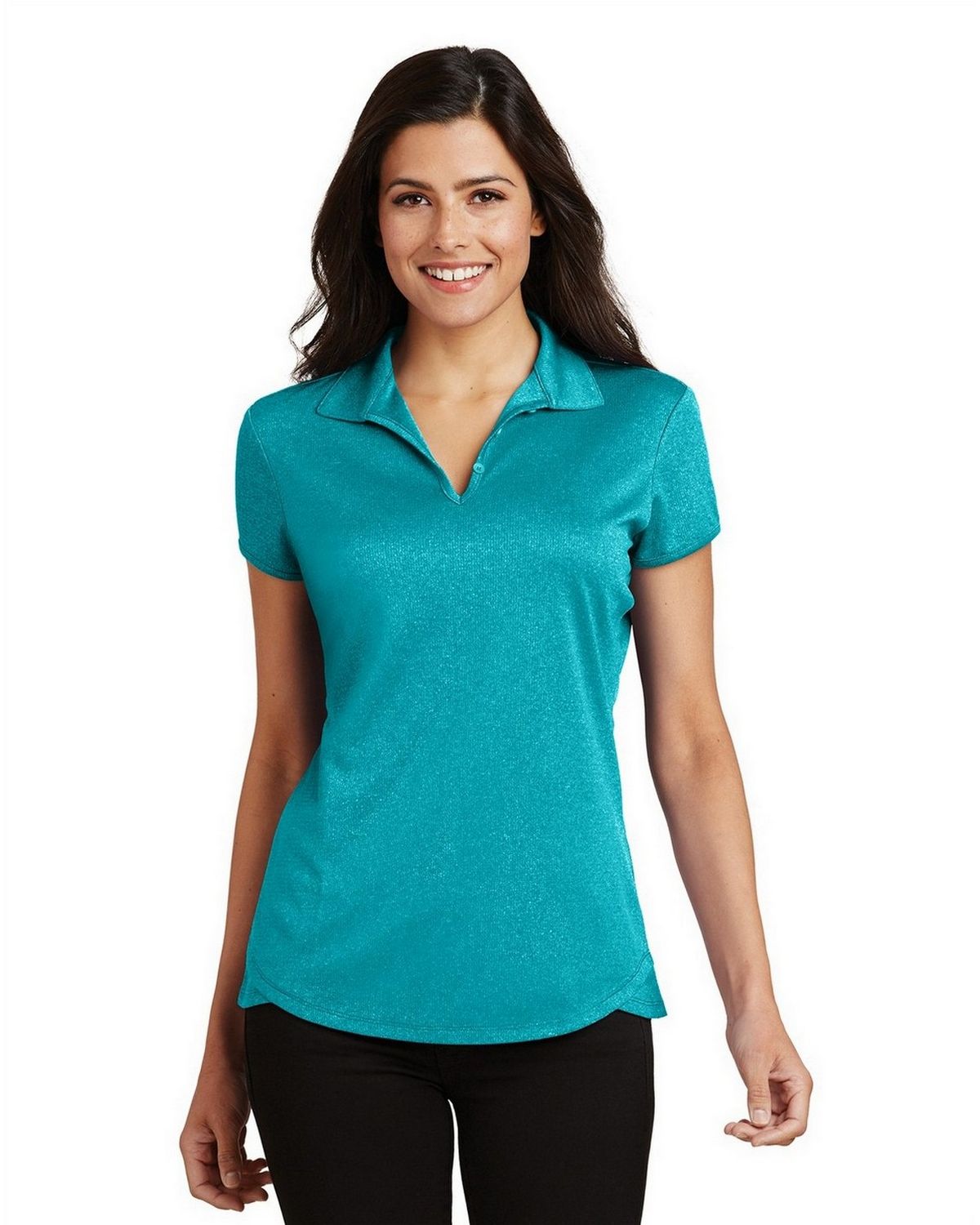 L576 Port Authority Ladies Trace Heather Polo. L576 Port Authority Ladies Trace Heather Polo.