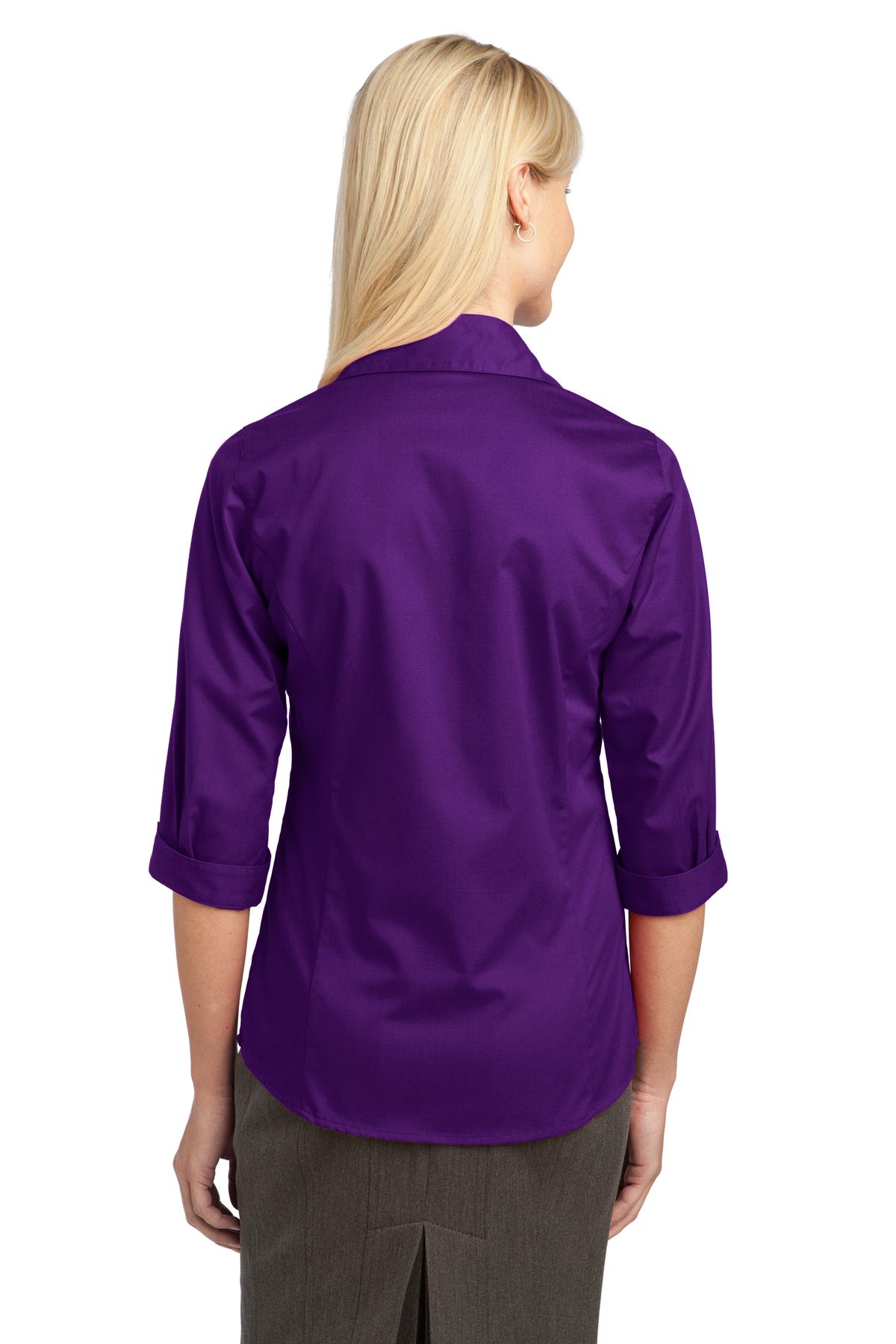 L6290 Port Authority IMPROVED Ladies 3/4-Sleeve Blouse. - Back Image
