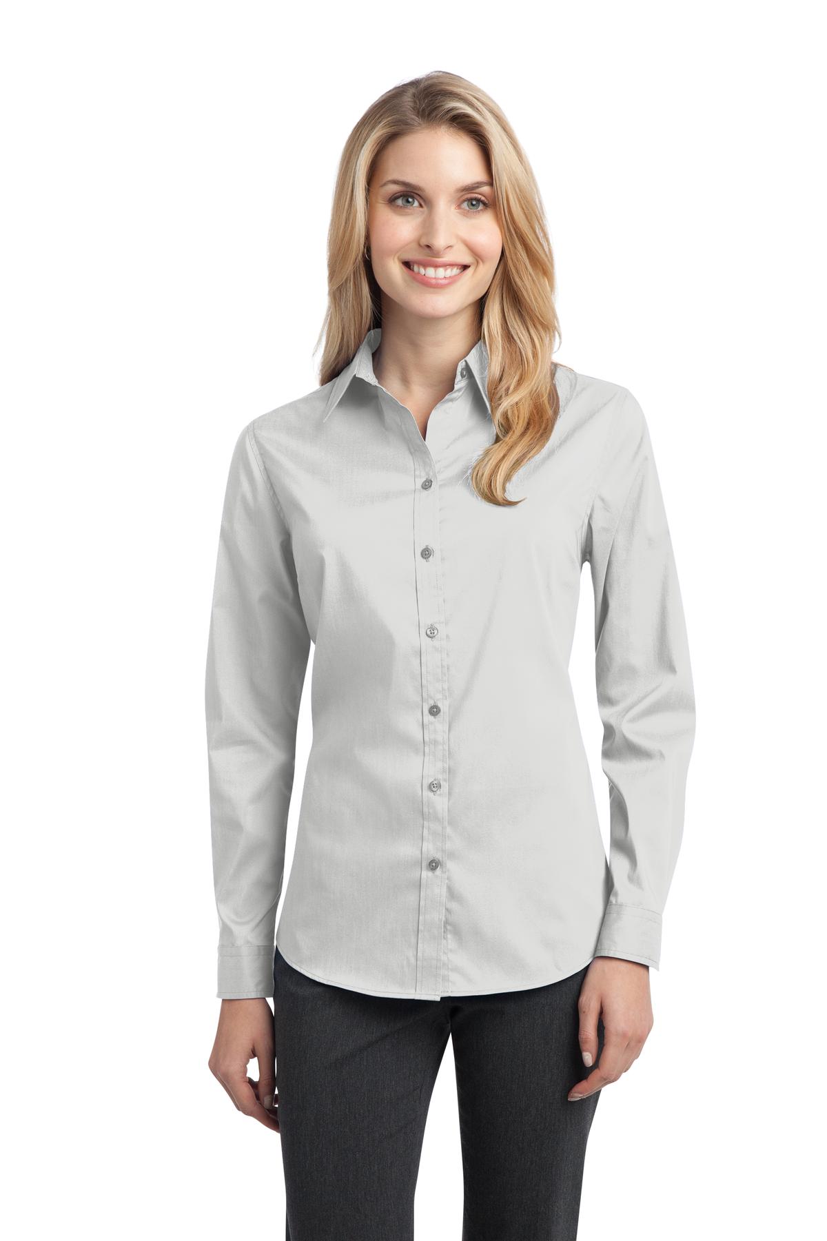 L646 Port Authority Ladies Stretch Poplin Shirt