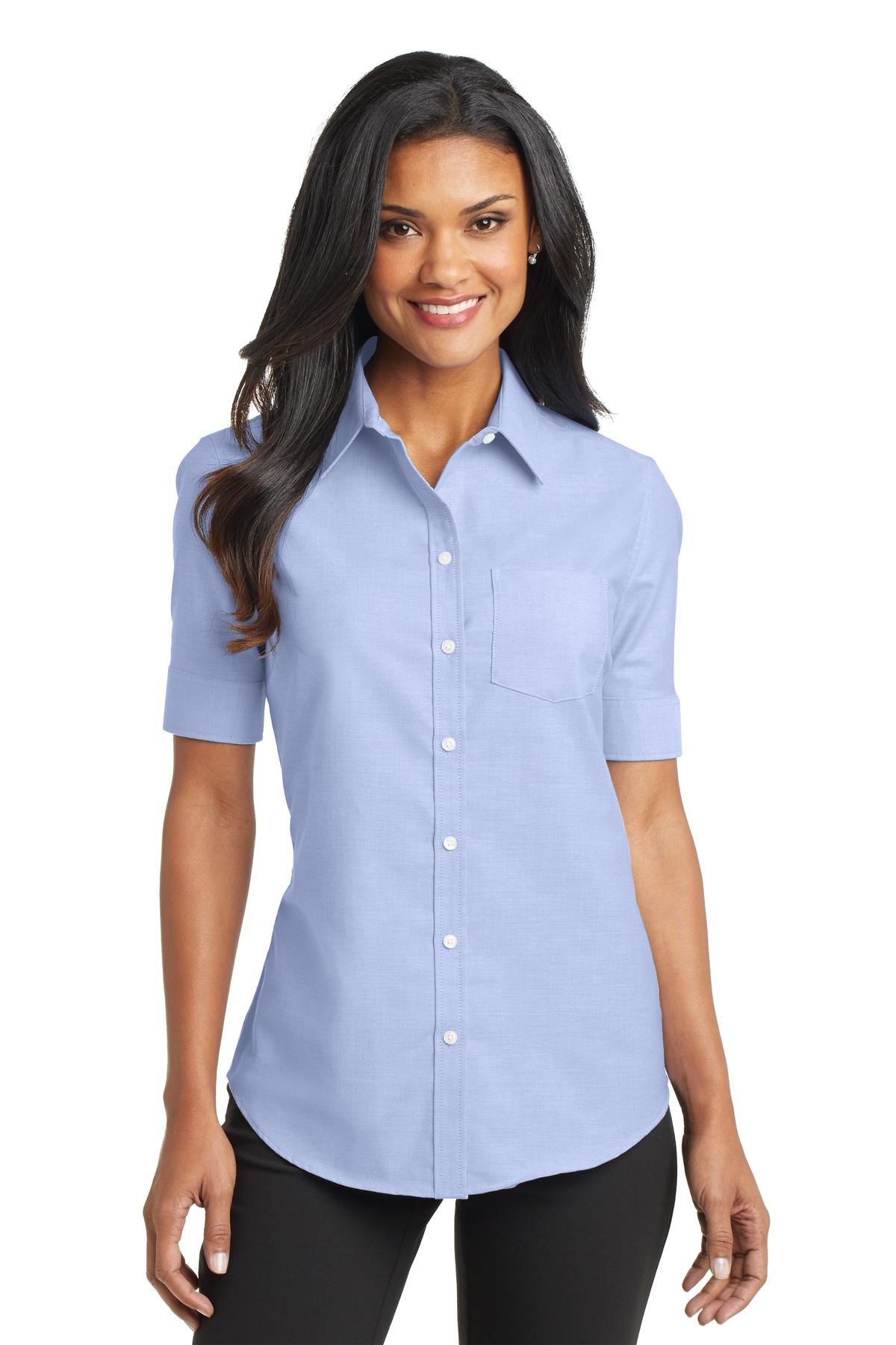 L659 Port Authority Ladies Short Sleeve SuperPro Oxford Shirt