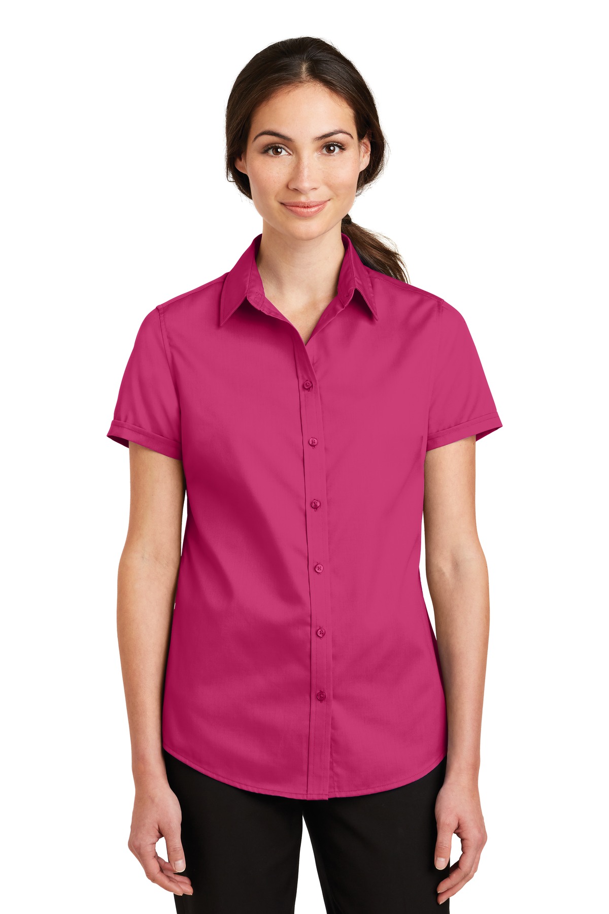 L664 Port Authority Ladies Short Sleeve SuperPro Twill Shirt. L664 Port Authority Ladies Short Sleeve SuperPro Twill Shirt.
