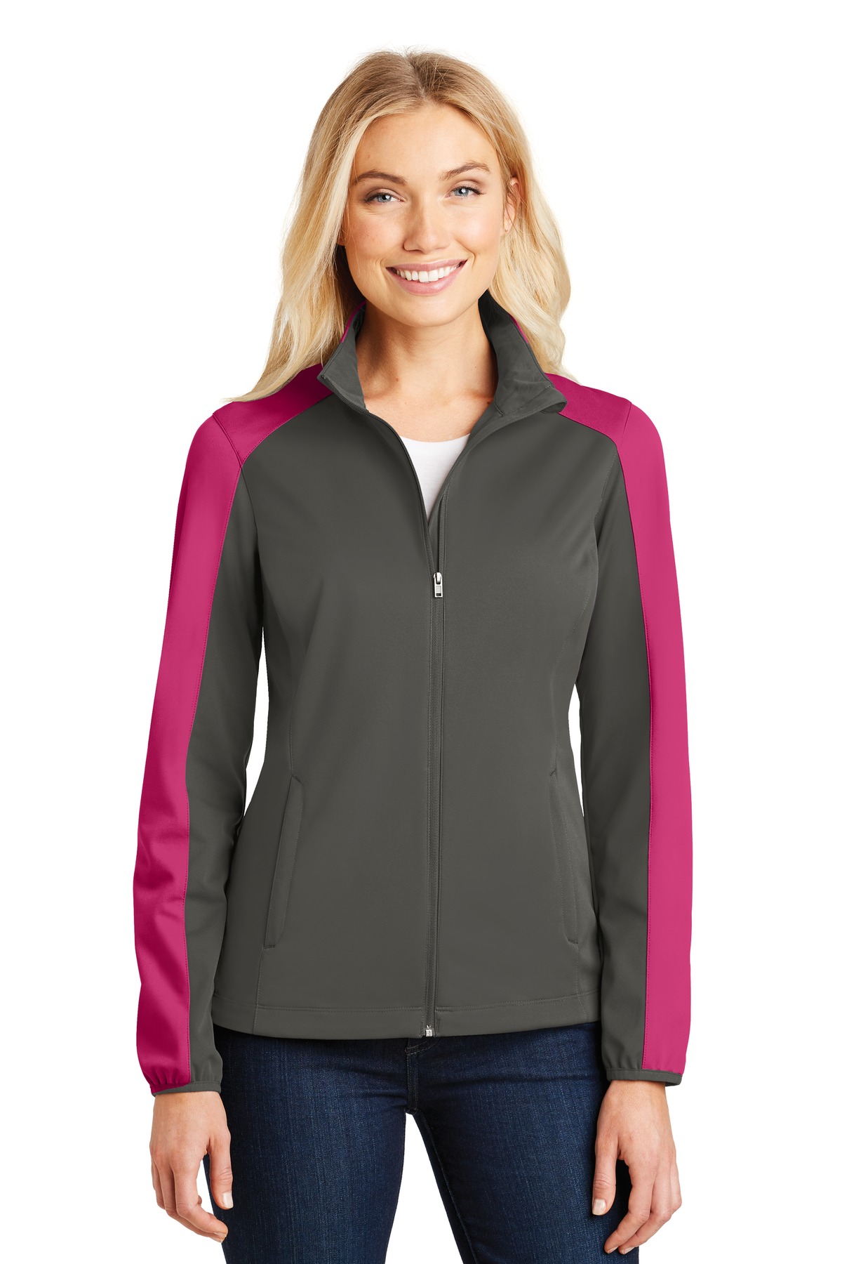 L718 Port Authority Ladies Active Colorblock Soft Shell Jacket. Zoom Image
