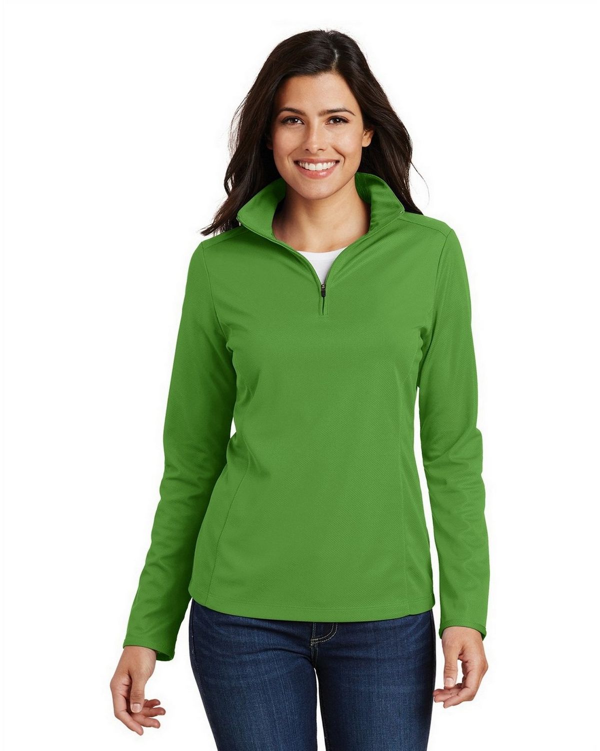 Port Authority Embroidery L806 Ladies Pinpoint Mesh 1/2-Zip .