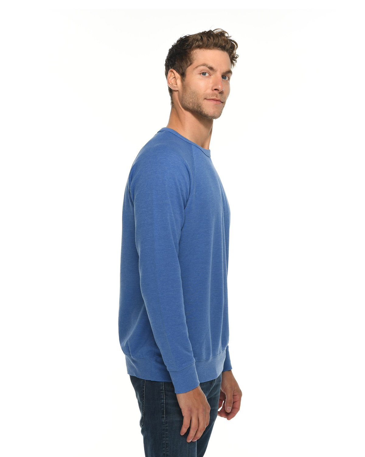 LS13004 Lane Seven Unisex French Terry Crewneck Sweatshirt - Siide Image