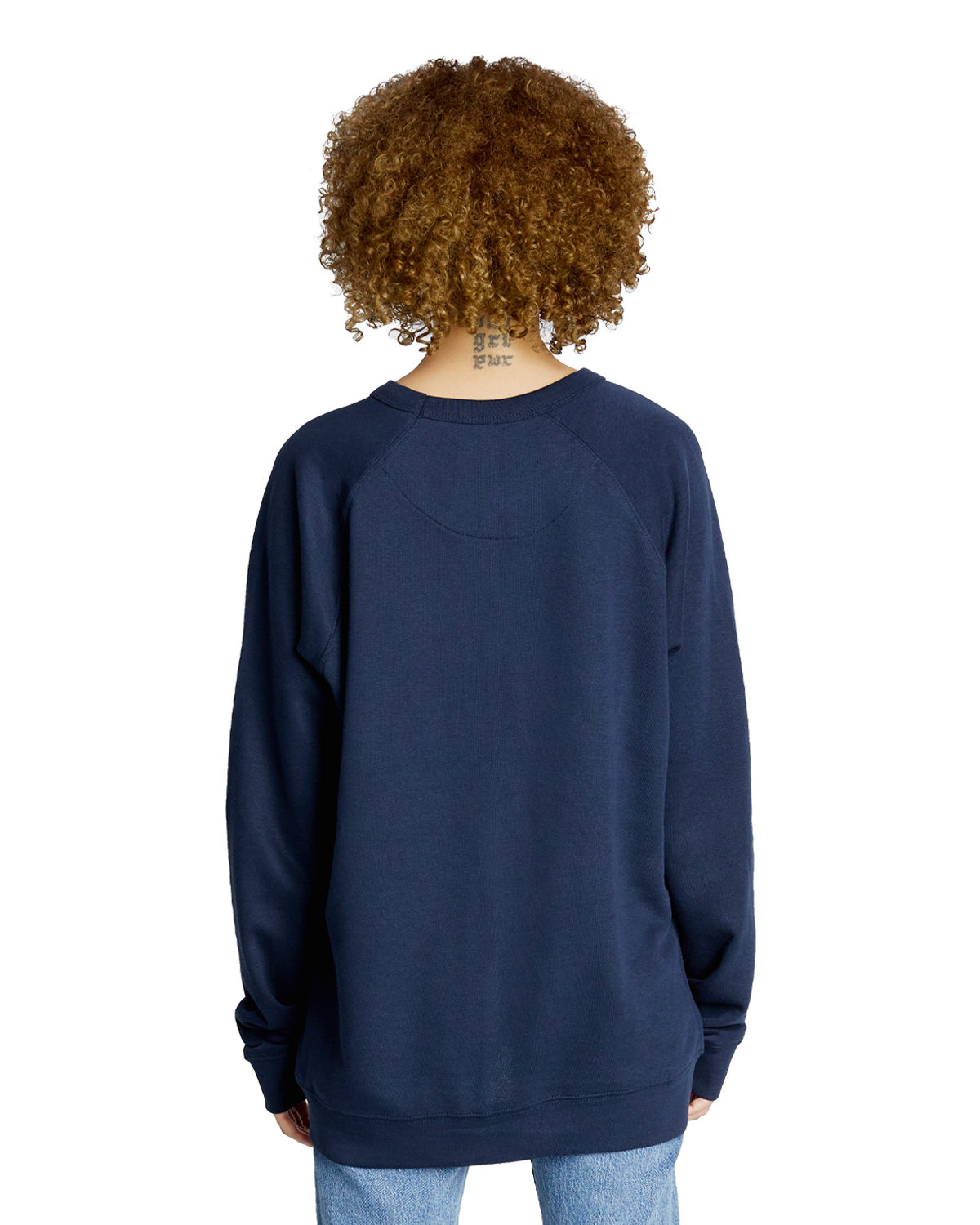 LS13004 Lane Seven Unisex French Terry Crewneck Sweatshirt - Back Image