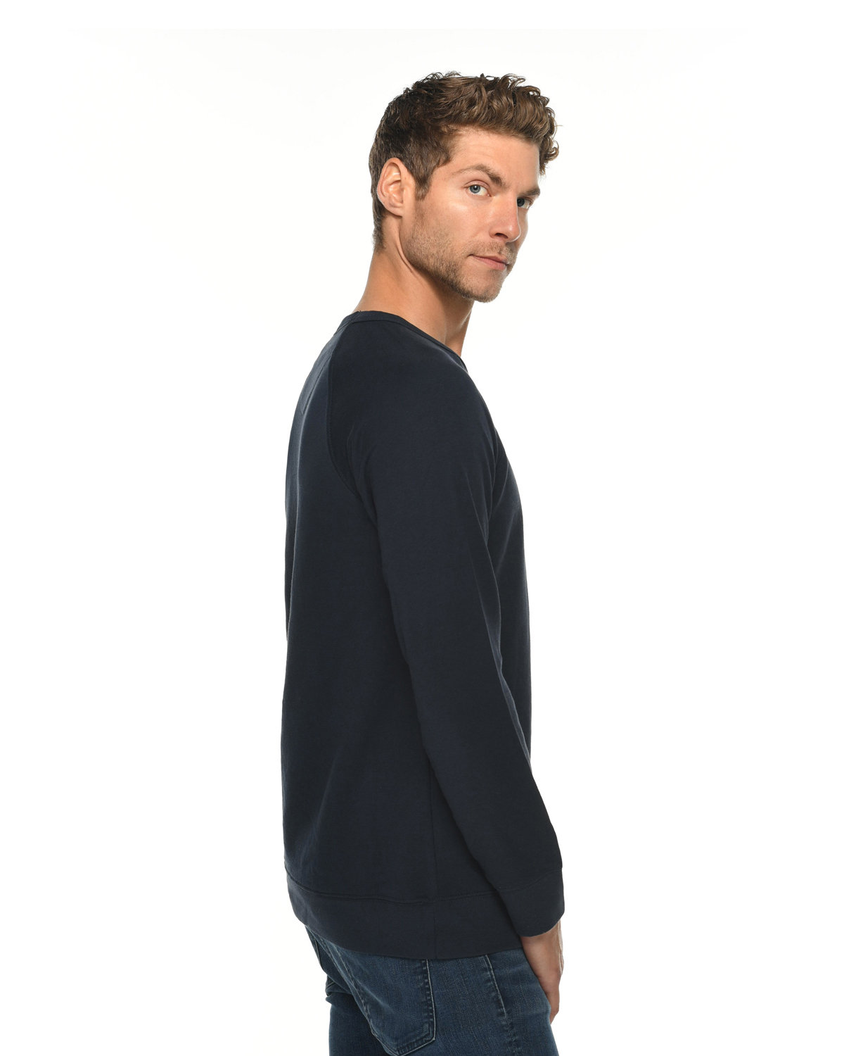 LS13004 Lane Seven Unisex French Terry Crewneck Sweatshirt - Siide Image