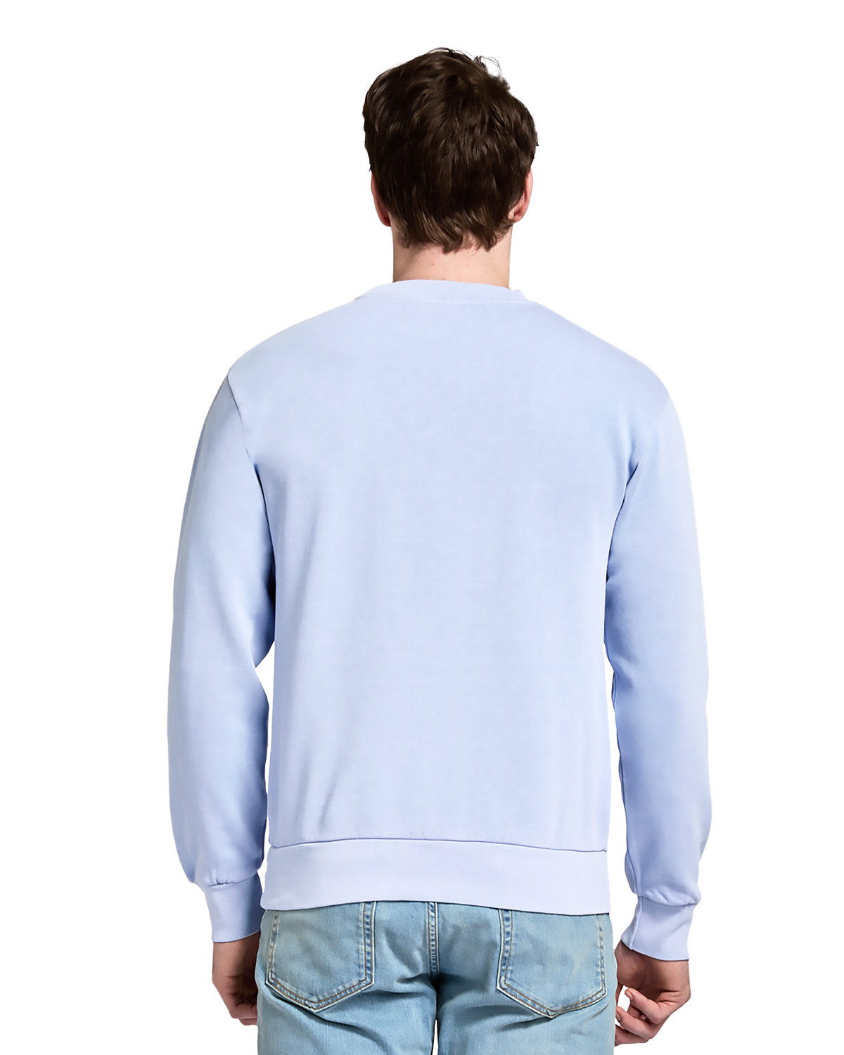 LS16004 Lane Seven Unisex Urban Pigment-Dyed Crewneck Sweatshirt - Back Image