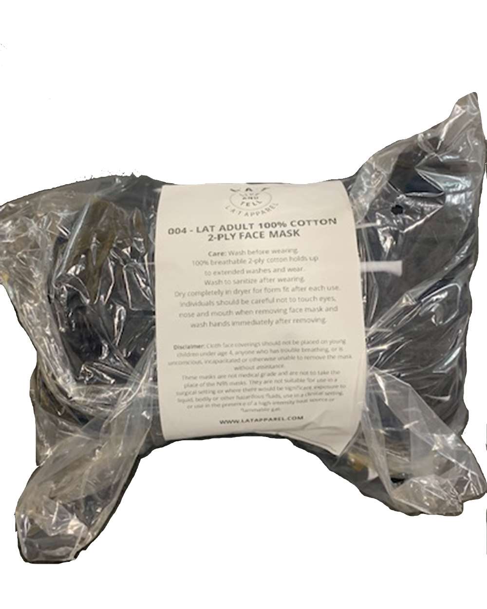 004 LAT 100% Cotton 2-Ply Face Mask - Siide Image