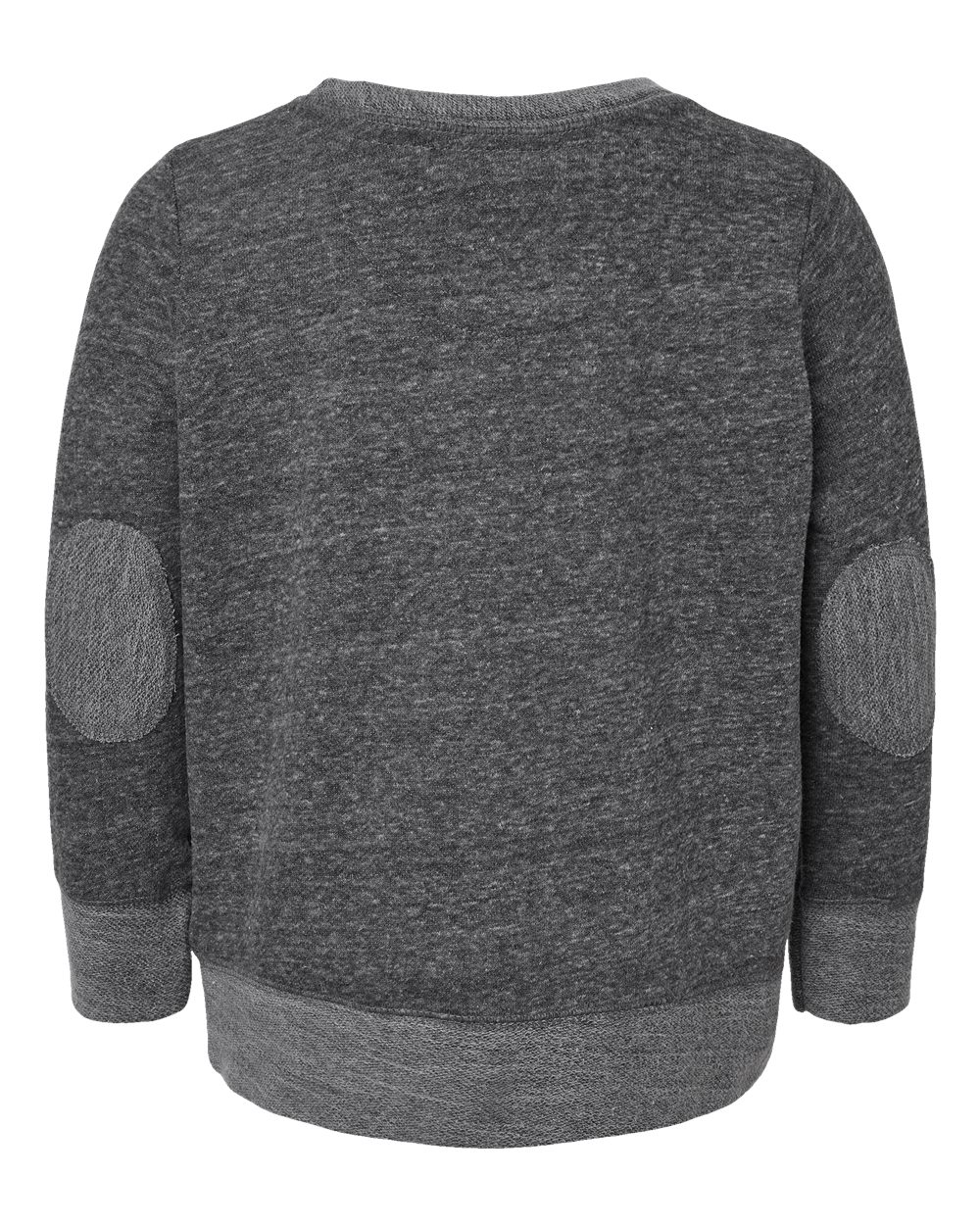 2279 LAT Youth Harborside Mélange French Terry Long Sleeve with Elbow Patches - Back Image