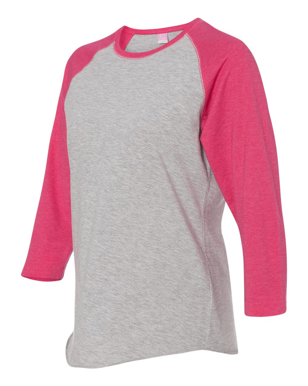 3530 LAT Womens Baseball Fine Jersey Three-Quarter Sleeve Tee - Siide Image