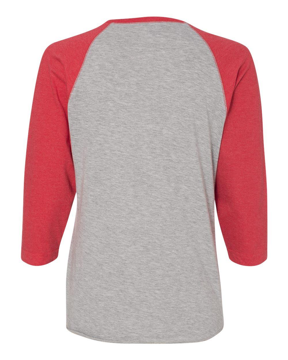 3530 LAT Womens Baseball Fine Jersey Three-Quarter Sleeve Tee 3530 LAT Womens Baseball Fine Jersey Three-Quarter Sleeve Tee - Back Image