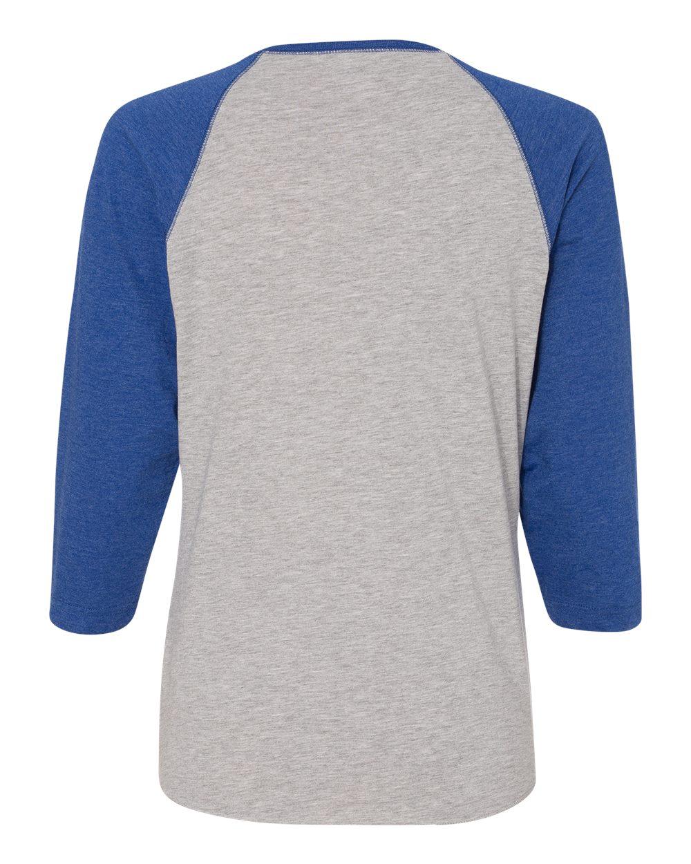 3530 LAT Womens Baseball Fine Jersey Three-Quarter Sleeve Tee - Back Image