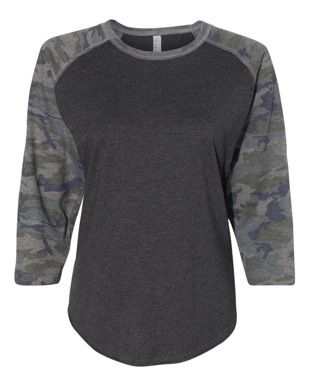 3530 LAT Womens Baseball Fine Jersey Three-Quarter Sleeve Tee