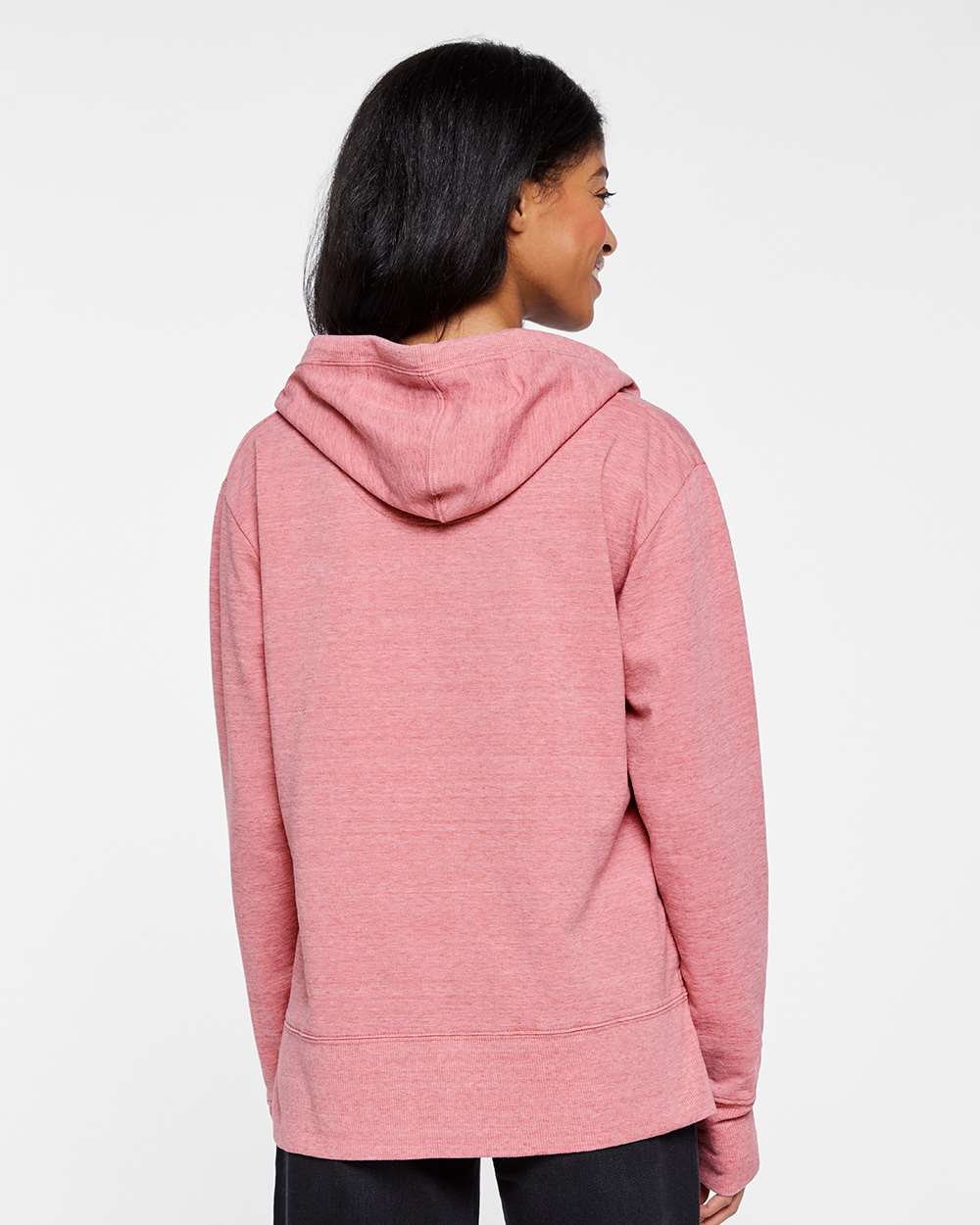 3536 Live and Tell by LAT Ladies Vintage Wash Fleece Hooded Sweatshirt - Back Image