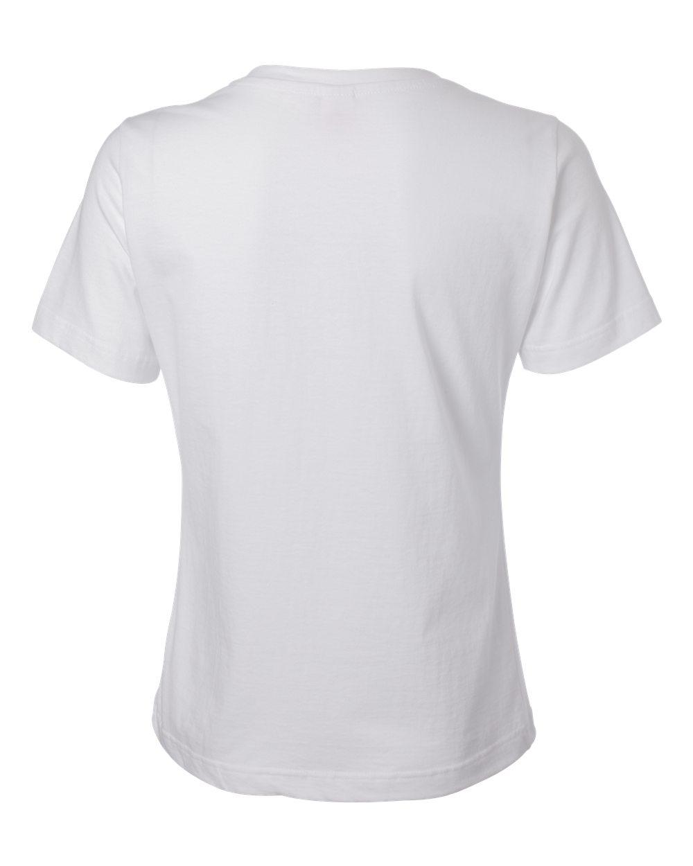 3587 LAT Womens V-Neck Premium Jersey Tee - Back Image