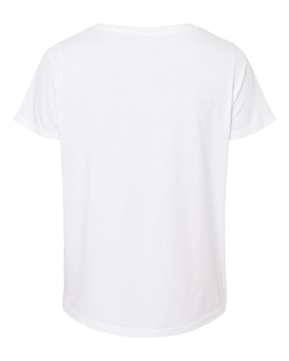 3816 LAT Ladies Curvy Fine Jersey T-Shirt - Back Image