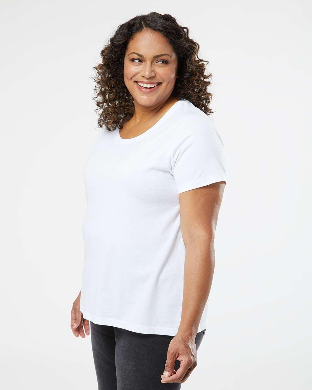 3816 LAT Ladies Curvy Fine Jersey T-Shirt - Siide Image