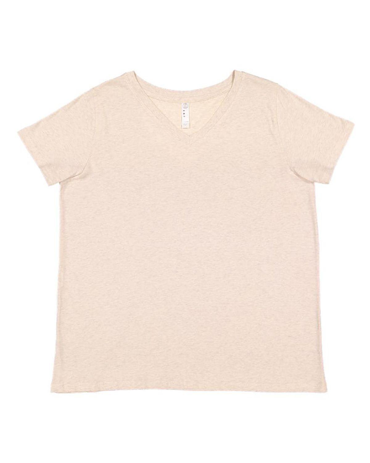3817 LAT Ladies Curvy V-Neck Fine Jersey T-Shirt