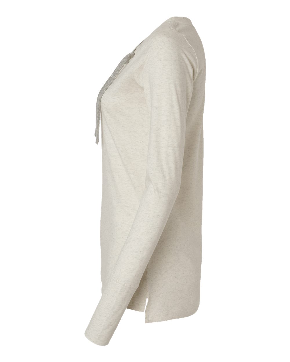 3538 LAT Womens Fine Jersey Lace-Up Long Sleeve T-Shirt 3538 LAT Womens Fine Jersey Lace-Up Long Sleeve T-Shirt - Siide Image