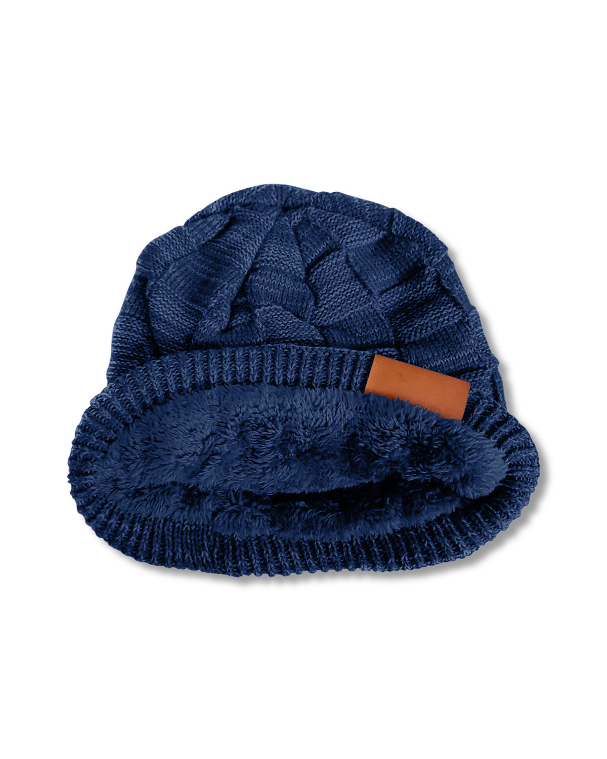 LG314 Leeman Fuzzy Lining Slouchy Beanie - Siide Image