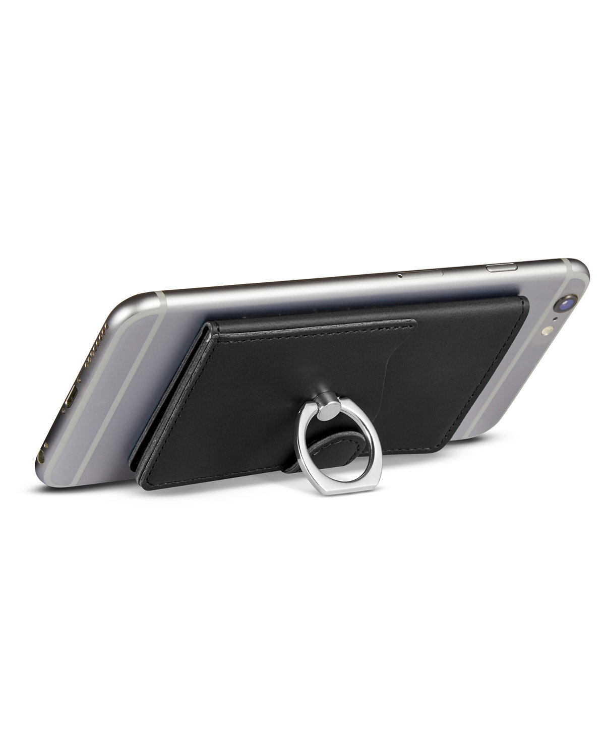 LG400 Leeman Tuscany Dual Card Pocket With Metal Ring - Back Image