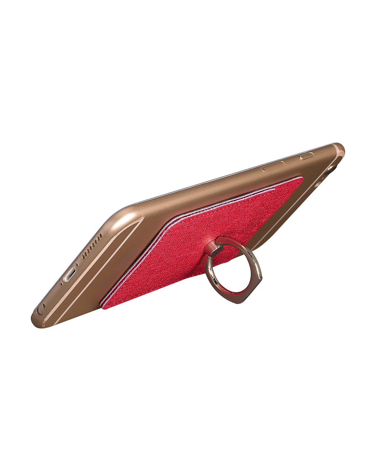 LG-9397 Leeman RFID Phone Pocket With Metal Ring Phone Stand LG-9397 Leeman RFID Phone Pocket With Metal Ring Phone Stand - Back Image