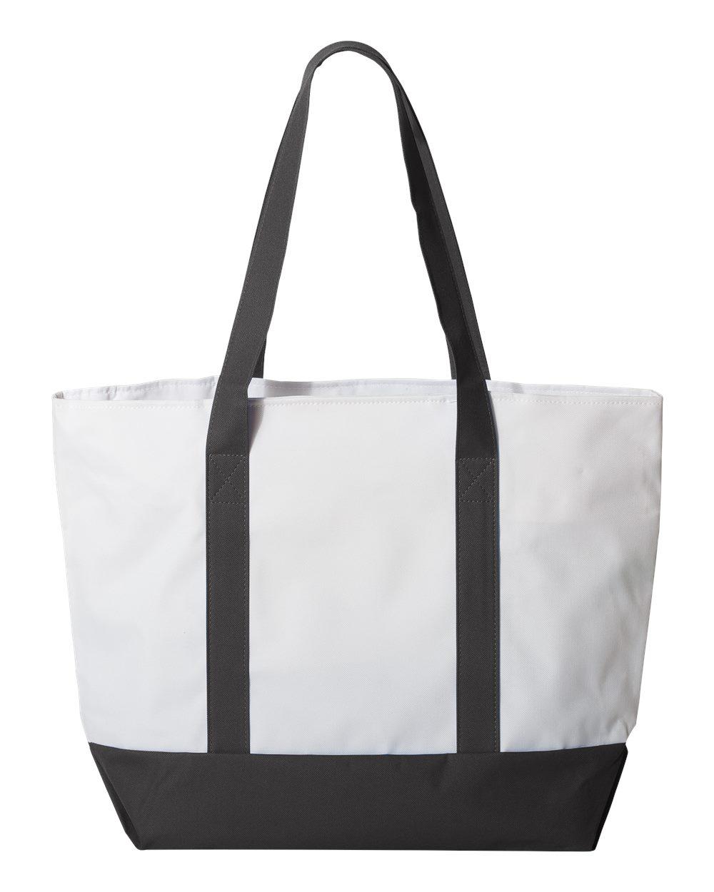 7006 Liberty Bags Bay View Zippered Tote - Back Image