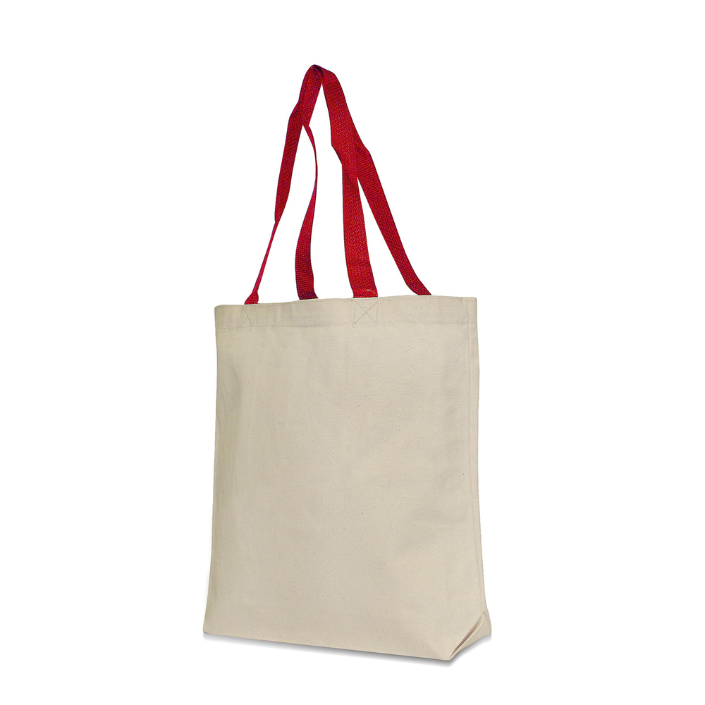 8868 Liberty Bags Natural Tote with Contrast-Color Handles