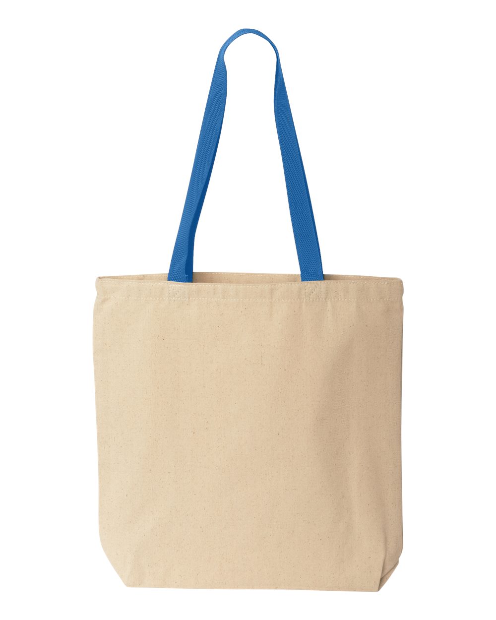 8868 Liberty Bags Natural Tote with Contrast-Color Handles - Back Image