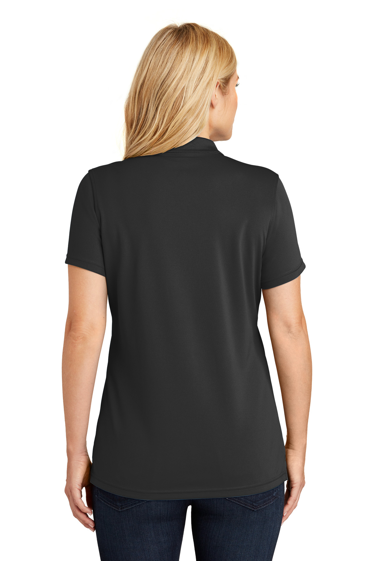 LK110 Port Authority Ladies Dry Zone UV Micro-Mesh Polo. - Back Image