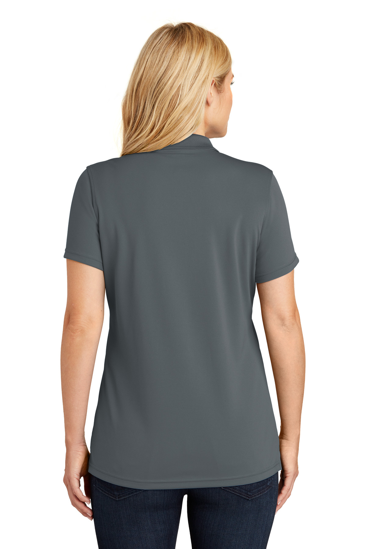 LK110 Port Authority Ladies Dry Zone UV Micro-Mesh Polo - Back Image