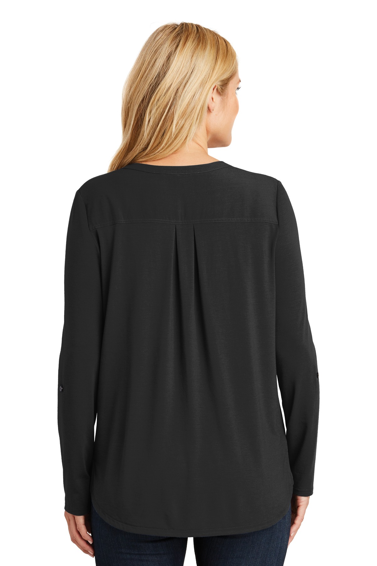 LK5432 Port Authority Ladies Concept Henley Tunic. LK5432 Port Authority Ladies Concept Henley Tunic. - Back Image
