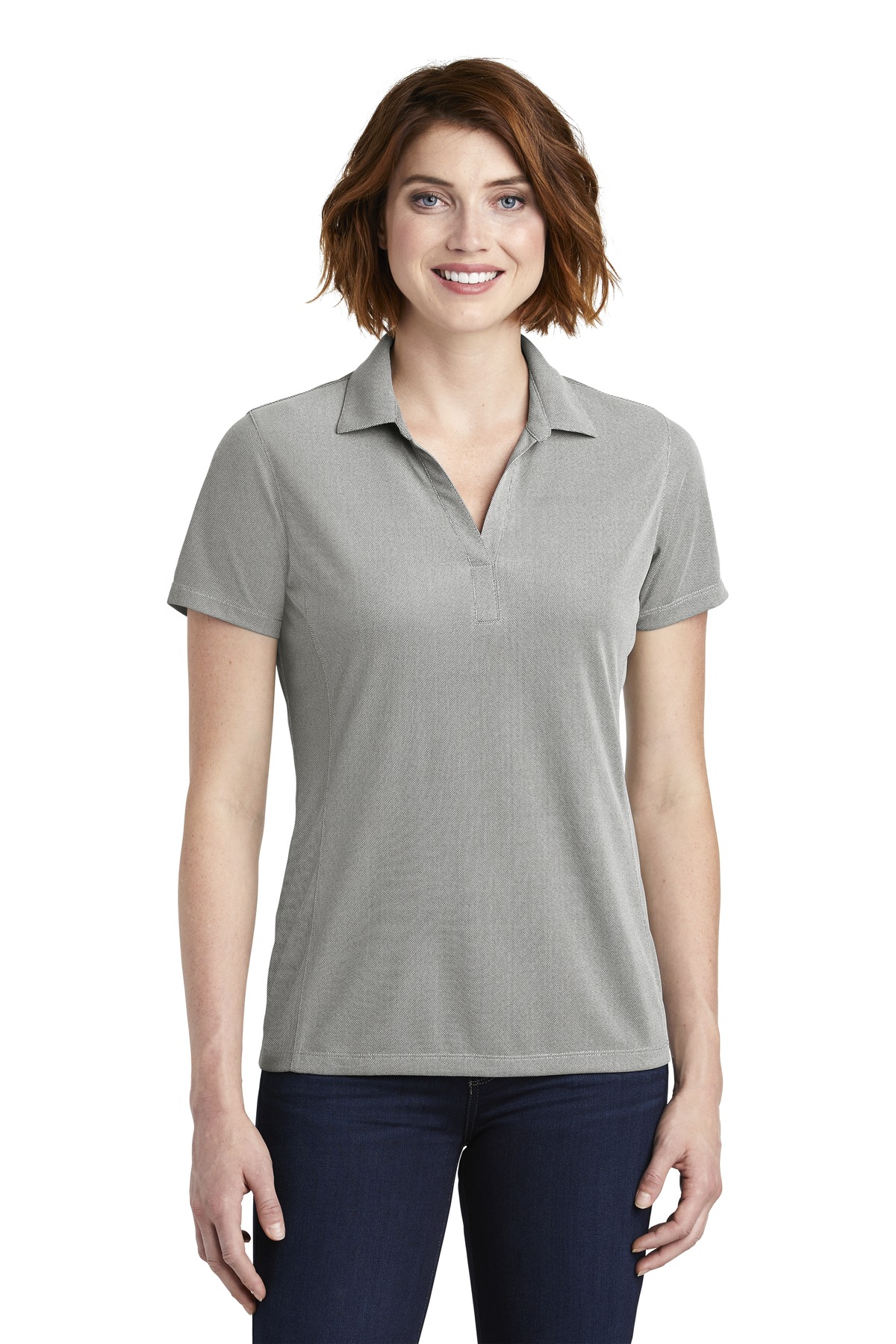 LK582 Port Authority Ladies Poly Oxford Pique Polo