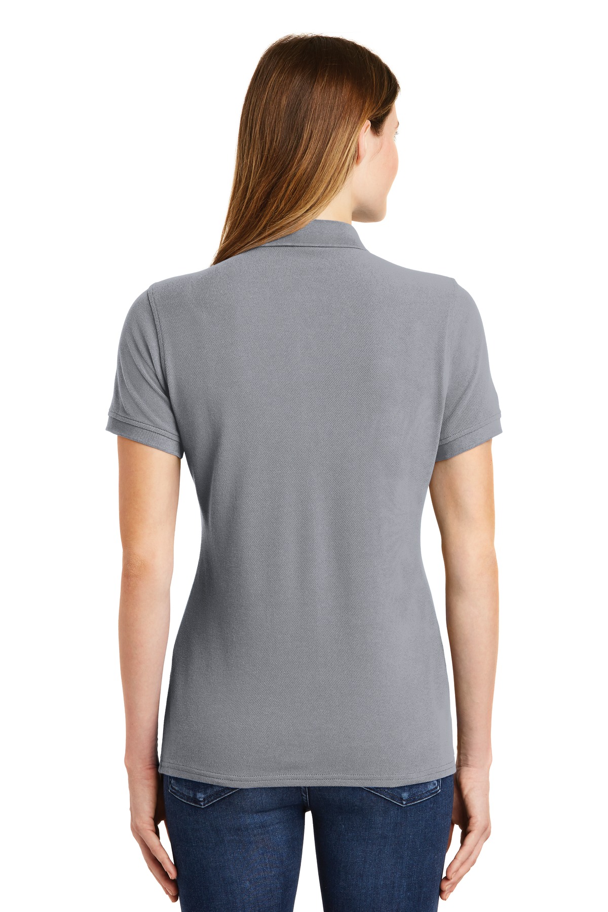 LKP1500 Port & Company Ladies Combed Ring Spun Pique Polo. LKP1500 Port & Company Ladies Combed Ring Spun Pique Polo. - Back Image