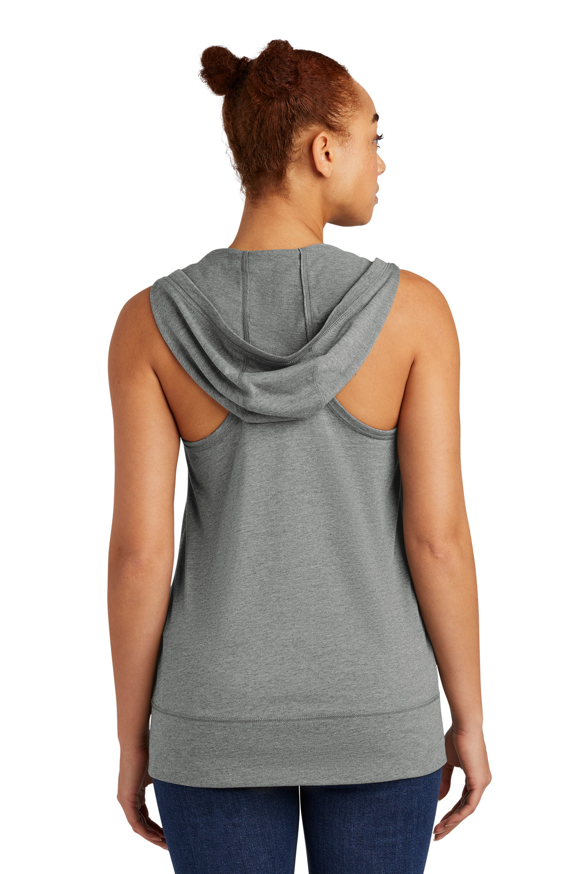 LNEA106 New Era Ladies Heritage Blend Hoodie Tank LNEA106 New Era Ladies Heritage Blend Hoodie Tank - Back Image