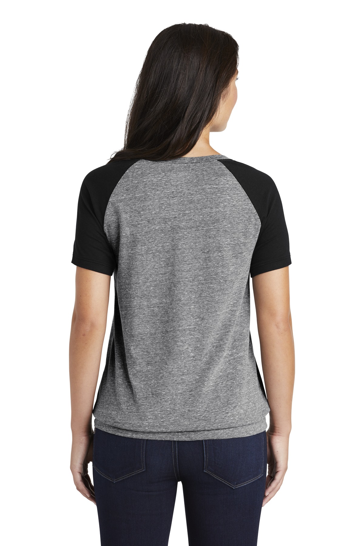 LNEA133 New Era Ladies Tri-Blend Performance Cinch Tee LNEA133 New Era Ladies Tri-Blend Performance Cinch Tee - Back Image