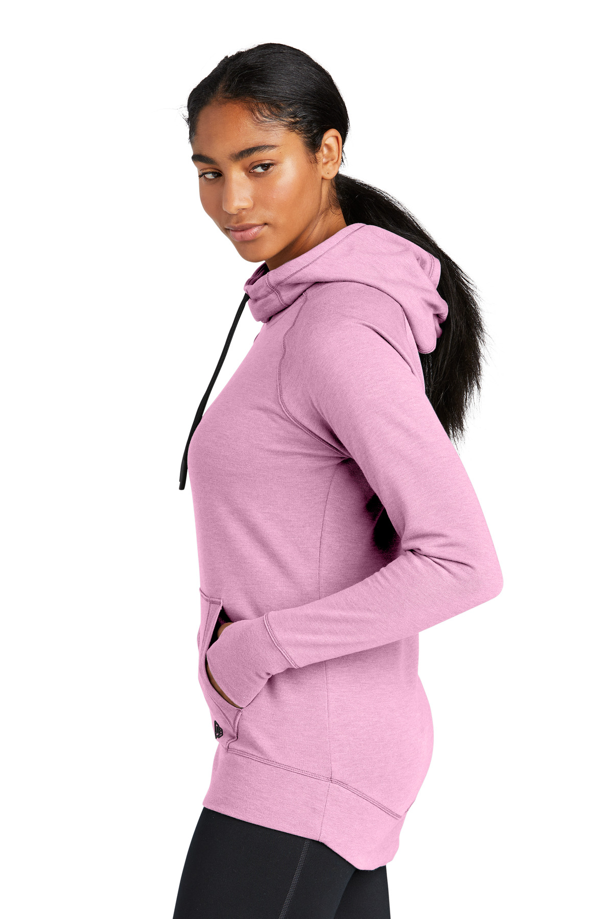 LNEA510 New Era Ladies Tri-Blend Fleece Pullover Hoodie. - Siide Image