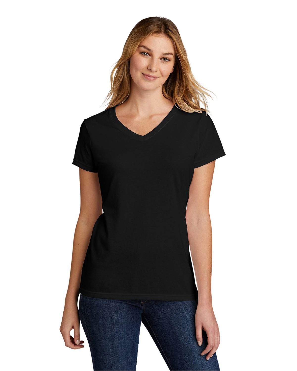 LPC330V Port & Company Ladies Tri-Blend V-Neck Tee.
