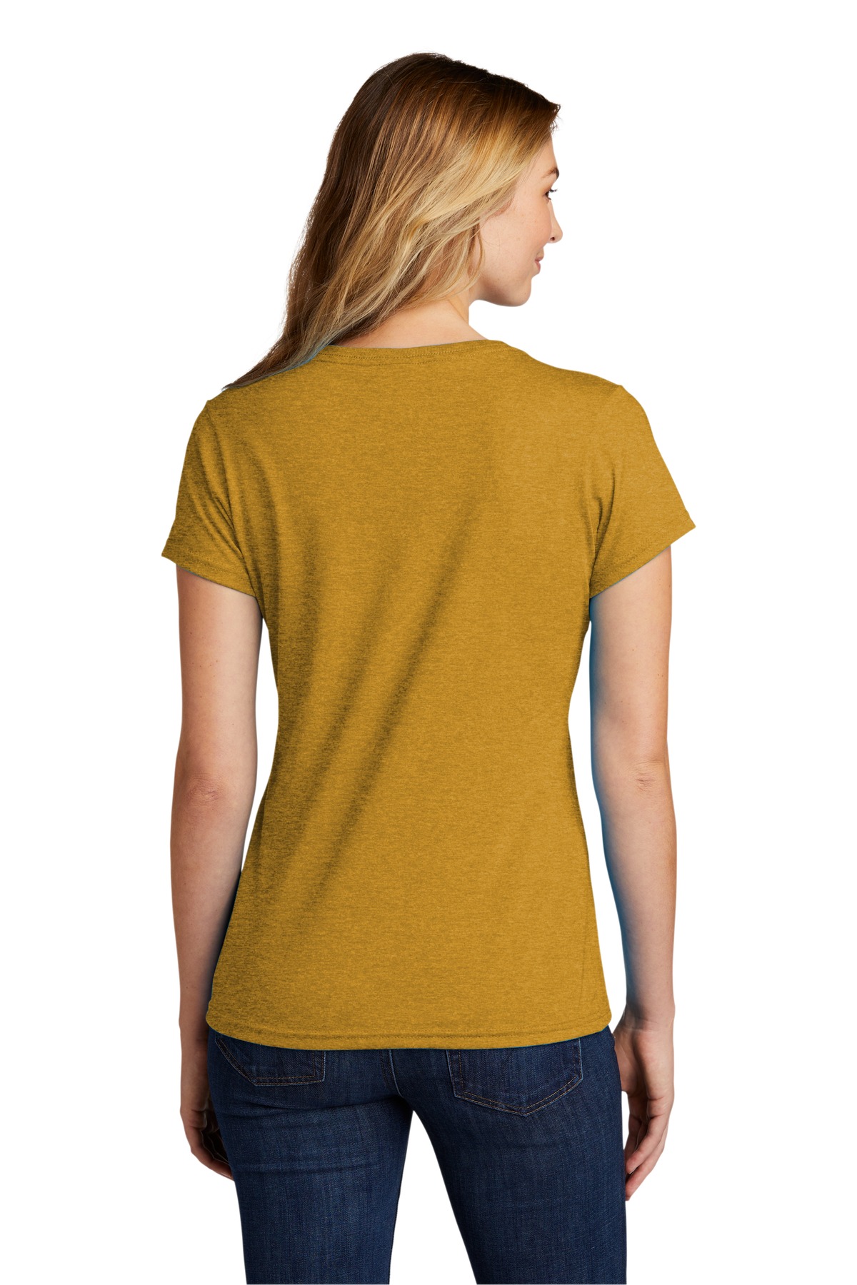 LPC330V Port & Company Ladies Tri-Blend V-Neck Tee. - Back Image
