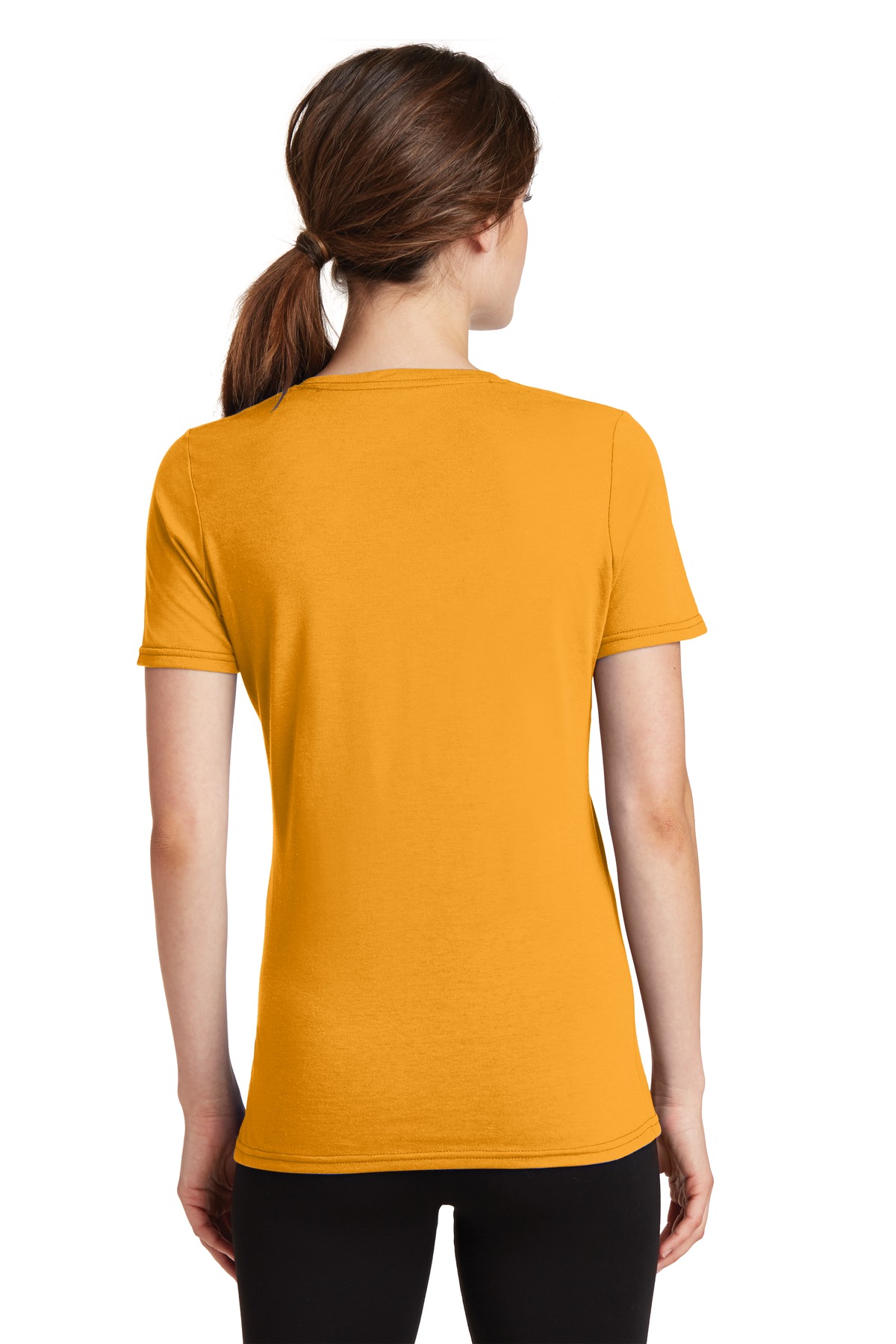 LPC381V Port & Company Ladies Performance Blend V-Neck Tee. - Back Image