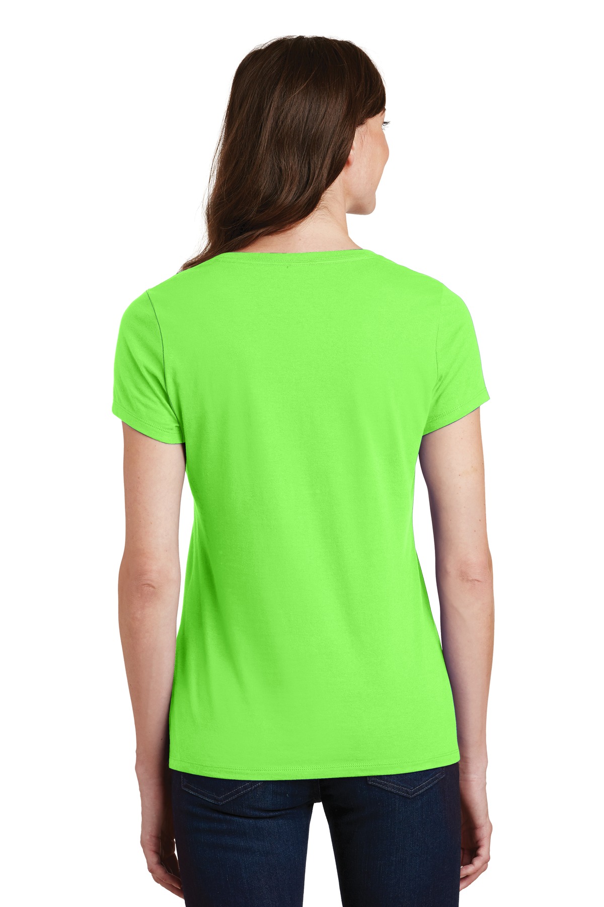 LPC450V Port & Company Ladies Fan Favorite V-Neck Tee. LPC450V Port & Company Ladies Fan Favorite V-Neck Tee. - Back Image