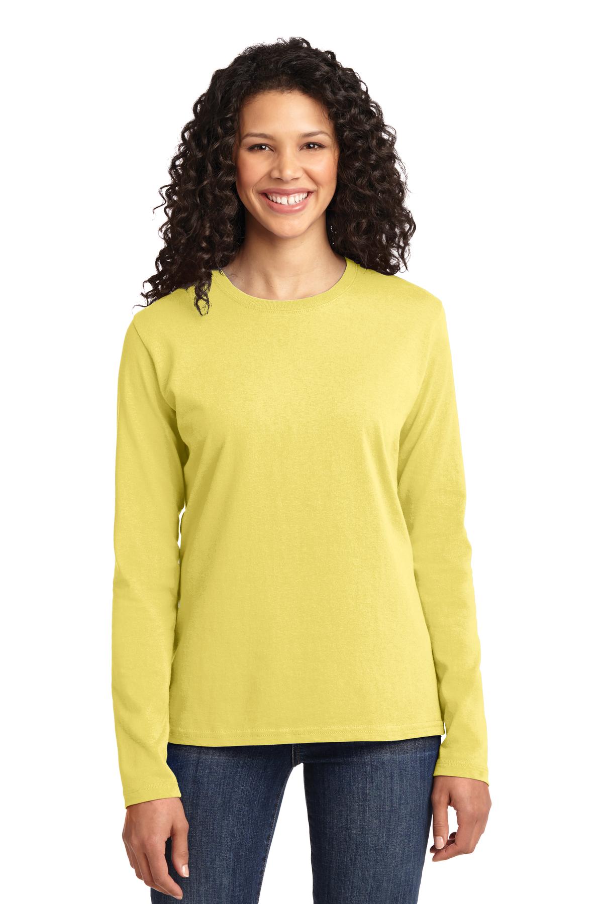 LPC54LS Port & Company Ladies Long Sleeve Core Cotton Tee. Zoom Image