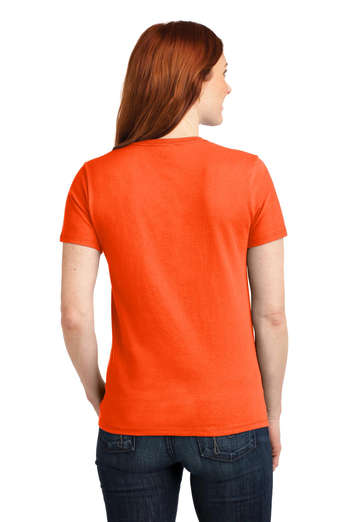LPC55 Port & Company Ladies Core Blend Tee. - Back Image