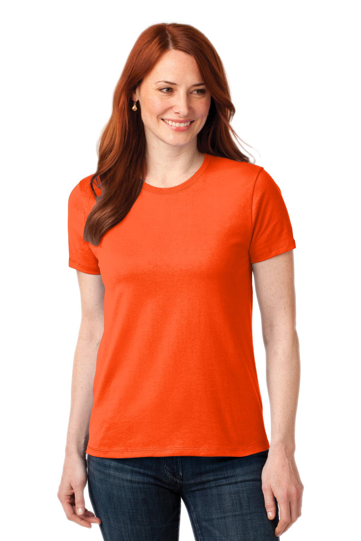 LPC55 Port & Company Ladies Core Blend Tee.