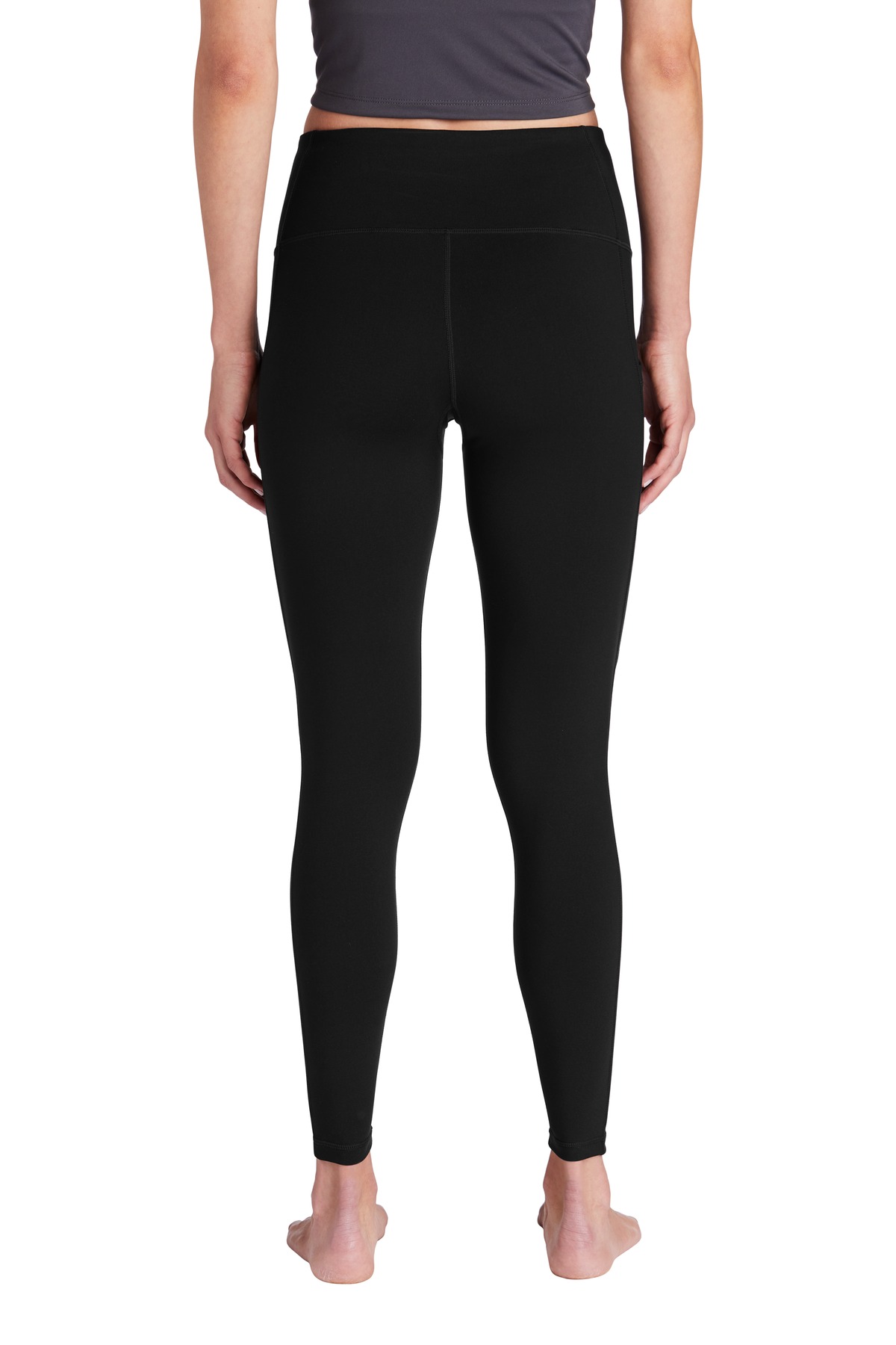 LPST891 Sport-Tek Ladies High Rise 7/8 Legging - Back Image