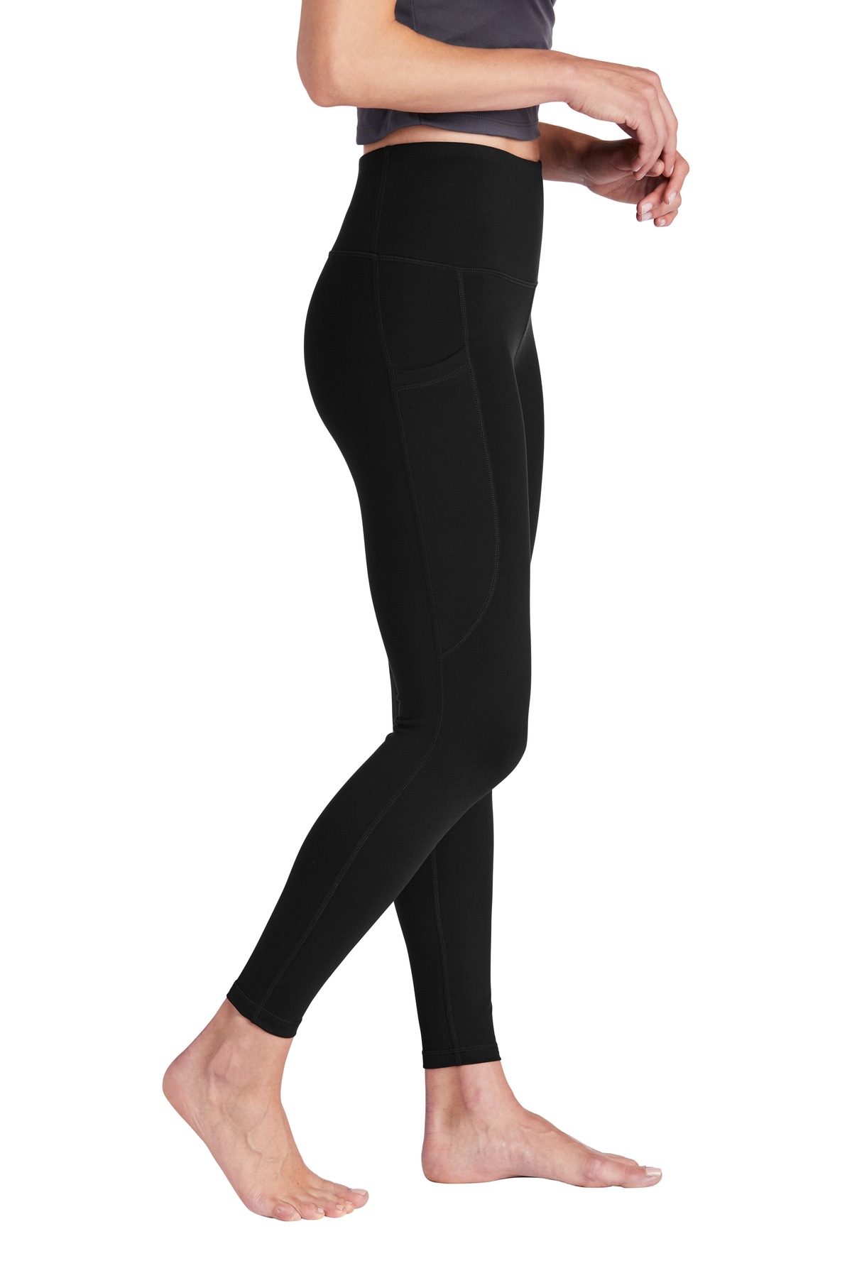 LPST891 Sport-Tek Ladies High Rise 7/8 Legging - Siide Image