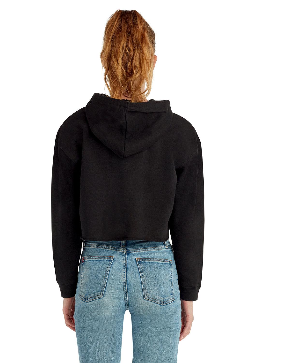 LS12000 Lane Seven Ladies Cropped Fleece Hoodie - Back Image